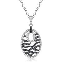 cadena de plata con colgante de circonita