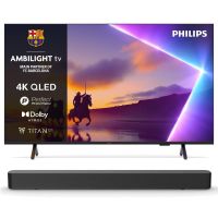 philips qled 85pus8510 85 4k ambilight smart tv titan os  barra de sonido tab4000