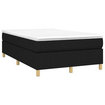 Cama Tapizada 193x123x35 Cm Tejido - Negro