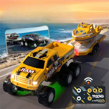 JJRC Q235 Q236 YW RTR Q Versión 1/64 2.4G RC automóvil de aleación pequeño de seis ruedas todoterreno camión pickup luz