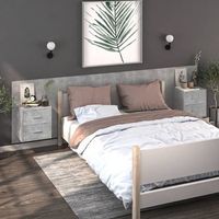 mesitas de noche de pared 2 uds  mesilla de noche color gris hormigon cfw8558033