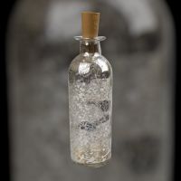 led crackle effect glass bottle