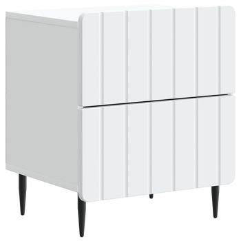 Mesita De Noche 43x34,5x49,5 Cm Madera - Blanco