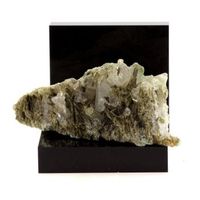 epidote  cuarzo - piedra natural de francia bourg doisans - mezcla de minerales energia positiva curacion  3807 ct - certificado de