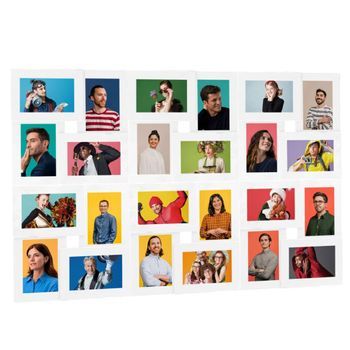 Marco De Fotos Collage Para Foto De 24x(10x15 Cm) Blanco Mdf Vidaxl