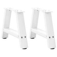 patas para mesa de centro en forma de a 2 unidades color blanco 50 x 30-31 cm acero vidaxl