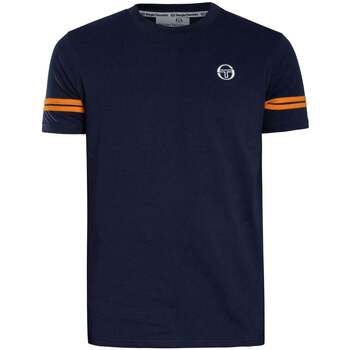 Sergio Tacchini Camiseta Grello T-Shirt Maritime Blue/Orange Pepper para hombre