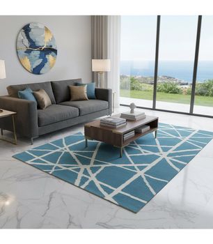 Strokes - Alfombra Moderna de Lana y Tencel