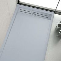 plato de ducha resina elite ceniza  80x150cm rejilla color