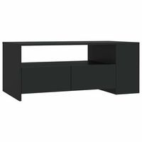 mesa de cafe - mesa de centro madera de ingenieria negra 102x55x42 cm