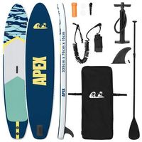 tabla de paddle inflable apex 335 x 76 x 15 cm azul para vidaxl