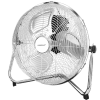 aigostar eddie - ventilador industrial 60 w 3 velocidades ajustable 135 3 aspas metalicas 14 35cm aprox motor de cobre diseno completo de metal cromado silencioso