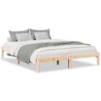 cama de matrimonio  cama de adulto  cama extralarga sin colchon madera maciza de pino 160x220 cm