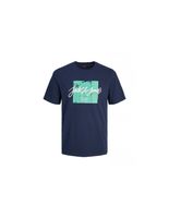 camiseta jack and jones tiley crew azul marino infantil