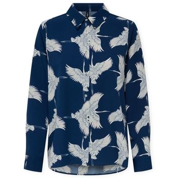 Only Camisa manga larga Nova Life Vis Shirt - Blue Dephts para mujer