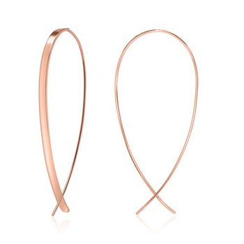 Pendientes de plata 925 chapada en oro rosa