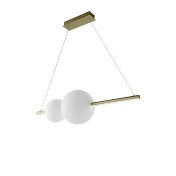 Lámpara Colgante Led De Metal Y Cristal Soplado Fufi De Ondaluce 45w Regulable 3000k Blanco