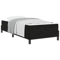 cama box spring con colchon negro 100 x 200 cm terciopelo