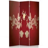 biombo chinese dragon - separador de ambientes cm 110x150 3 paneles