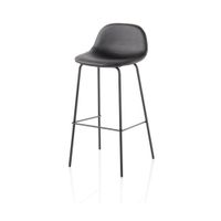 set de 2 taburetes simil piel negros