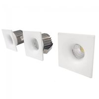 kit 3 focos cuadrados led 3x3w