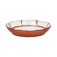 plato hondo de porcelana oxidada