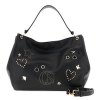 bolso de hombro con remaches y tachuelas black