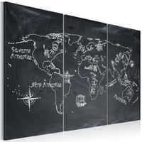 cuadro - clase de geografia idioma checo - tripticotamano - 120x80