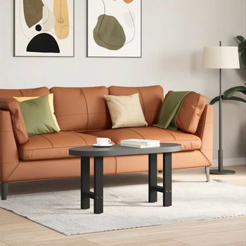 Patas De Mesa De Centro Acero Negro 2 Uds | Patas Para Mesa 38x(42-43) Cm