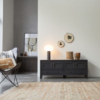 Mueble para tv de pino macizo de 140 cm