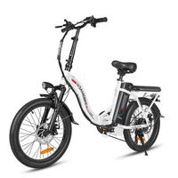 bicicleta electrica urbana plegable samebike cy20 ruedas de radios de 20 250 w 36 v 13 ah blanca