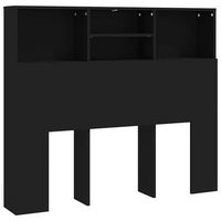 mueble cabecero cama  panel de cabecera negro 120x19x1035 cm