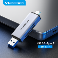 vention-lector de tarjetas sd usb tipo c a micro sd adaptador de tarjeta tf para ordenador portatil accesorios para telefono memoria inteligente adaptador de tarjeta sd 30