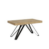 mesa extensible 90x160264 cm terium roble natural patas antracita
