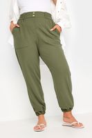 yours pantalones cargo caqui scuba  mujer curvy y tallas grandes yours