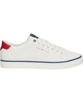 de TOMMY HILFIGER ZAPATILLAS TH HI VULC LOW CORE SEASONAL BLANC BLANCO