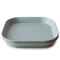 pack dos platos cuadrados mushie solid sage