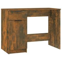 mesa de escritorio   escritorio de despacho  escritorio madera contrachapada roble ahumado 100x50x75 cm