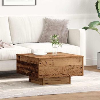 Vidaxl Mesa De Café Madera Envejecida 55 X 55 X 31 Cm