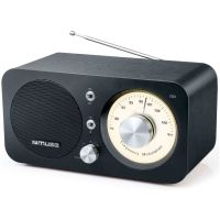 muse m-095bt radio analogica fm con bluetooth negra