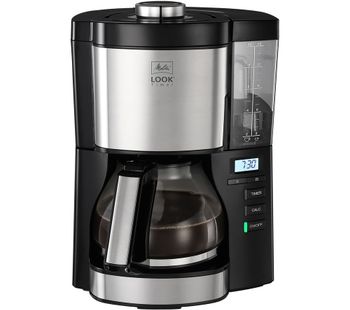 Look V Timer Filter Coffee Machine - Black & Stainless Steel, Stainless Steel