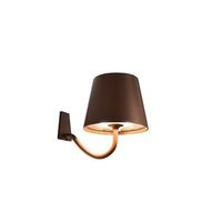 lampara de pared led recargable y regulable poldina corten