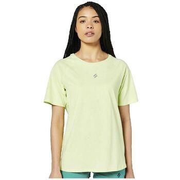 Superdry Camiseta T-shirt Coupe Ample Jaune para mujer
