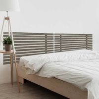 dhome cabecero de madera reciclada dm para camas de 190 estilo japones con patas dual dividido en 2 piezas cama palet herrajes incluidos 190cm dual roble amazonas
