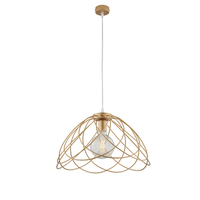 lampara de arana pagoda en hierro lacado en oro con dec oro antiguo con cable electrico regulable 1 luz 132 o45 bl298-s1-oro