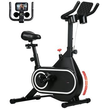 Bicicleta Estática Rolipo Bicicleta Estática Con Asiento Y Manillar Ajustables, Pantalla Lcd, Volante De Inercia De 4 Kg, 8 Niveles De Resistencia