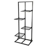 estanteria para flores con 4 estantes negro 40x27x102 cm progarden