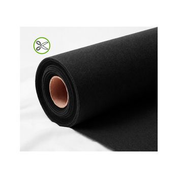 Jardin202 - Moqueta Ferial 1m De Ancho  Fieltro Punzonado A Medida  Alfombra Para Eventos Y Ferias  1 Metro (ancho) X 60 Metros (largo) (04 - Negro)  1 Metro (ancho) X 60 Metros (largo) (04 - Negro)jardin202