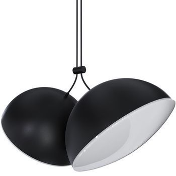 Lámpara Colgante - 2 Focos Led - Dual Negro