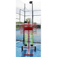 carro portapelotas tenis y padel - 80 pelotas softee - color rojo